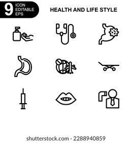 health and life style icon or logo isolated sign symbol vector illustration - high quality black style vector icons