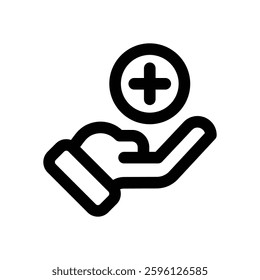 health line icon. Clean and minimalist vector icon for websites, mobile apps, presentations, and logos. Fully scalable and customizable for any project.