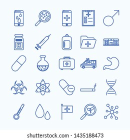 health line icon set on white background