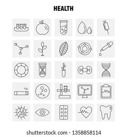 Health Line Icon for Web, Print and Mobile UX/UI Kit. Such as: Biology, Lab, Plant, Science, Biology, Flask, Lab, Science, Pictogram Pack. - Vector