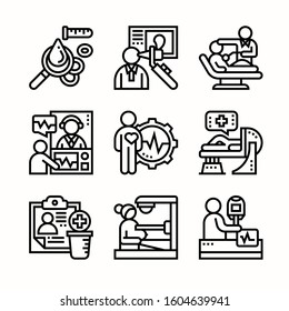 Health Line icons Pack vector