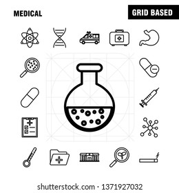 Health  Line Icons Set For Infographics, Mobile UX/UI Kit And Print Design. Include: Syringe, Medical, Medicine, Hospital, Stethoscope, Medical, Medicine, Doctor, Eps 10 - Vector