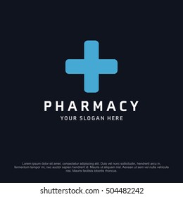 health logo, abstract vector logo design template icon of company identity symbol concept for therapy service, pharmacy, hospital, medical clinic or any natural health care business
