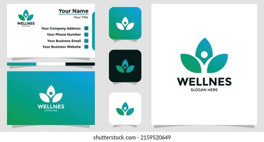 health logo and branding card