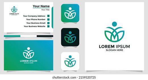 health logo and branding card