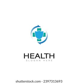 health logo care medical clinic brand heart