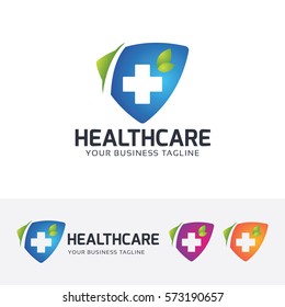 Health Logo Design. Health Care, Hospital, Clinic, Health Insurance Logo Concept. Vector Logo Template