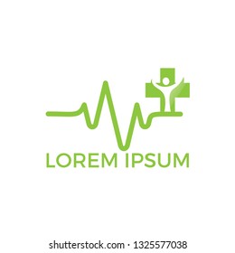 Health logo design. Logo for the clinic, pharmaceutical company. Logo of the family doctor, first aid.