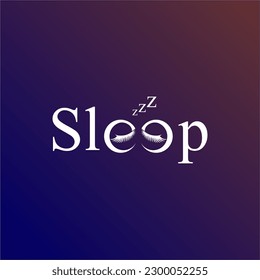 Health logo design sleep  mattress  vector  clinic, shop  typography art eye sleeping