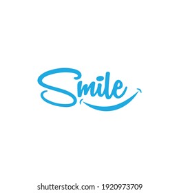 Health Logo Design Smile Typography Vector Template Dental Clinic Logotype