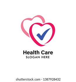 health logo design template. health heart logo illustration template. medical icon designs