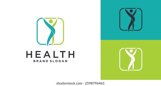 Health logo design template medical