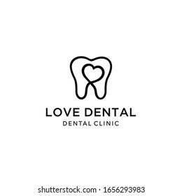 Health Logo design vector template Dental clinic Logotype with heart sign