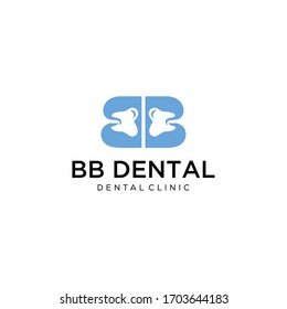 Health Logo design vector template Dental clinic with B,B sign Logotype