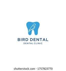 Health Logo design vector template Dental clinic with bird sign logo template 