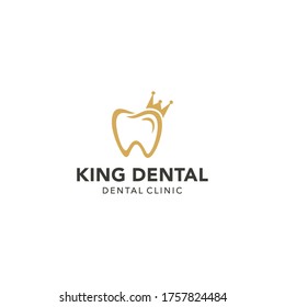 Health Logo design vector template Dental clinic Logotype with crown sign.