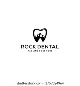 Health Logo design vector template Dental clinic Logotype with mountain sign