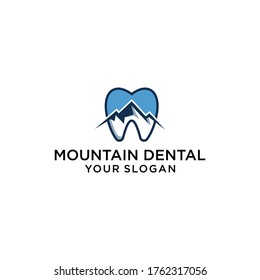 Health Logo design vector template Dental clinic Logotype with mountain sign
