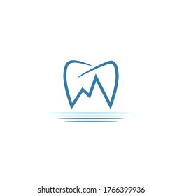 Health Logo design vector template Dental clinic Logotype with mountain sign