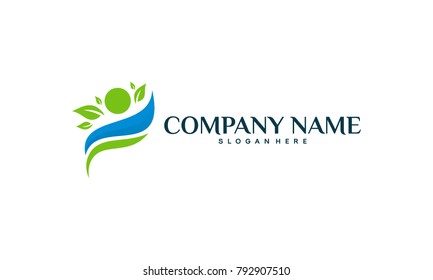 Health logo designs concept, Healthy People logo designs template