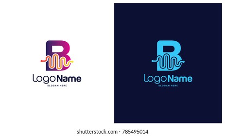 Health logo designs concept, Initial B logo  vector