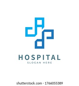 Health logo with initial letter AP, PA, A P logo designs concept. Medical health-care logo designs template.