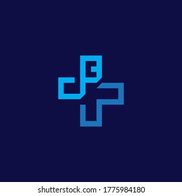 Health logo with initial letter BW, WB, B W logo designs concept