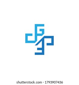 Health logo with initial letter GE, EG, G E logo designs concept. Medical health-care logo designs template.