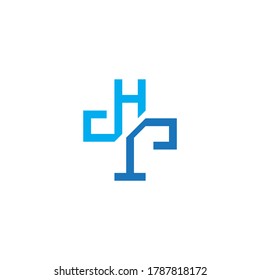 Health logo with initial letter HA, AH, H A logo designs concept. Medical health-care logo designs template.