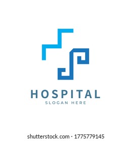Gesundheitslogo mit dem ersten Buchstaben MS, SM, M S Logo Design Konzept.