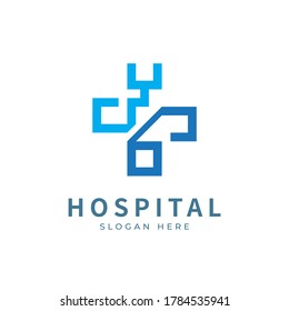Gesundheitslogo mit Anfangsbuchstaben YO, OY, Y O Logo Designs Konzept. Modernes Logo des Krankenhauses. Vektorgrafik
