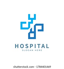 Health logo with initial letter YR, RY, Y R logo designs concept. Hospital modern logo. Vector illustration