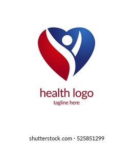 Health logo, Medical logo design template