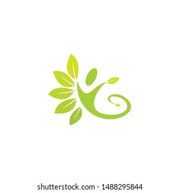 health logo people logo stock vector