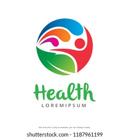 Health Logo Template Design Vector, Emblem, Concept Design, Creative Symbol, Icon