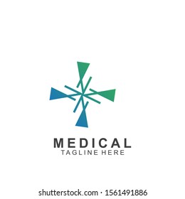 Health logo template design.Medical Cross logo. Medical health-care icon. 