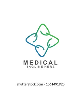 Health logo template design.Medical Cross logo. Medical health-care icon. 