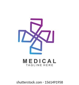 Health logo template design.Medical Cross logo. Medical health-care icon. 