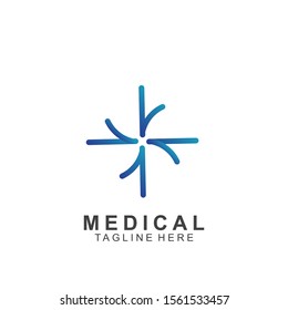 Health logo template design.Medical Cross logo. Medical health-care icon. 