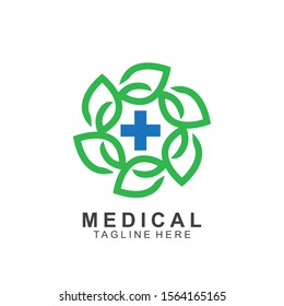 Health logo template design.Medical Cross logo. Medical health-care icon