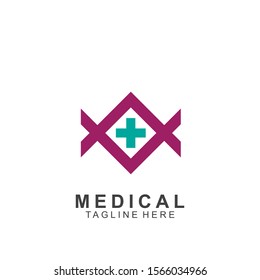 Health logo template design.Medical Cross logo. Medical health-care icon. 