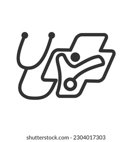 health logo template. Icon Illustration Brand Identity. Isolated and flat illustration. Vector