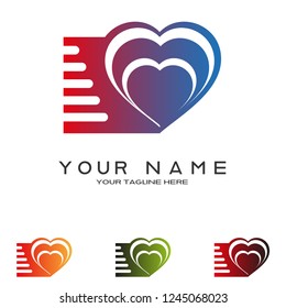 health logo templates, vector logos for business corporate , heart or love illustration
