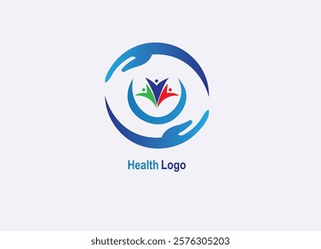 Health logo vector images are scalable designs that maintain perfect quality at any size making them suitable for both print and digital platforms. These logos often feature medical symbols like logo.