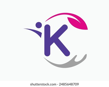 Health logo vector with a sleek, soothing design. Highlights your commitment to patient care and well-being. Perfect for medical practices, health organizations, and fitness centers K