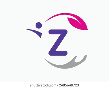 Health logo vector with a sleek, soothing design. Highlights your commitment to patient care and well-being. Perfect for medical practices, health organizations, and fitness centers Z