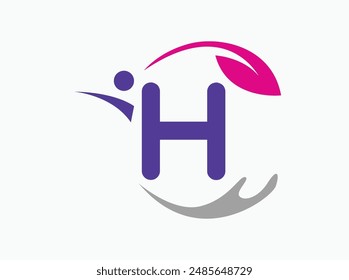 Health logo vector with a sleek, soothing design. Highlights your commitment to patient care and well-being. Perfect for medical practices, health organizations, and fitness centers H