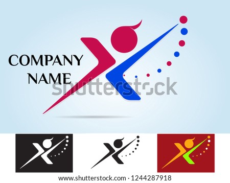 health logo vector template, xman, man icon celebrating letter n symbol, letter x
