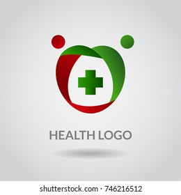 health logo vector templatewith modern concept and people heart shape concept use for brand and company identity 