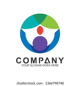 health logo,people with leaf vector logo,medical care icon,herbal nutrition,family clinic